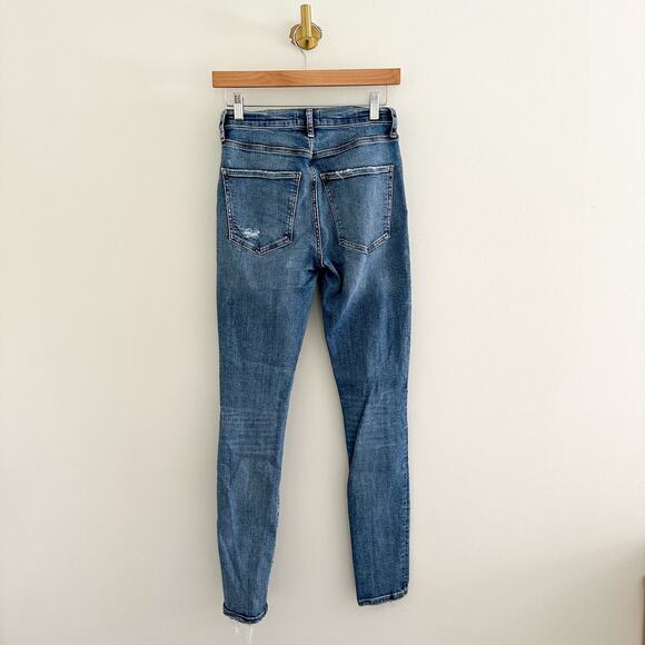 AGOLDE Sophie Skinny Distressed High Rise Medium Wash Jeans Blue 26 - Picture 3 of 10